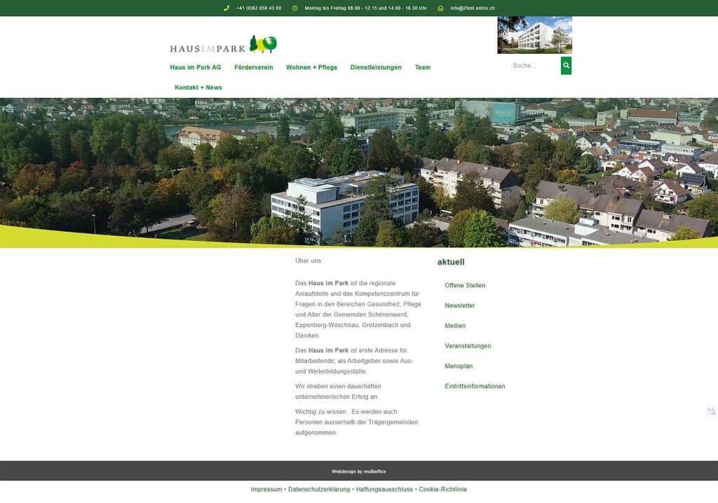 Haus im Park alte Website Home