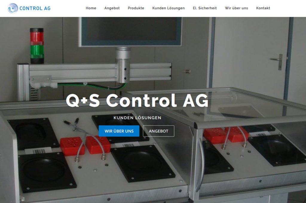 Referenz Webdesign Q+S Control AG