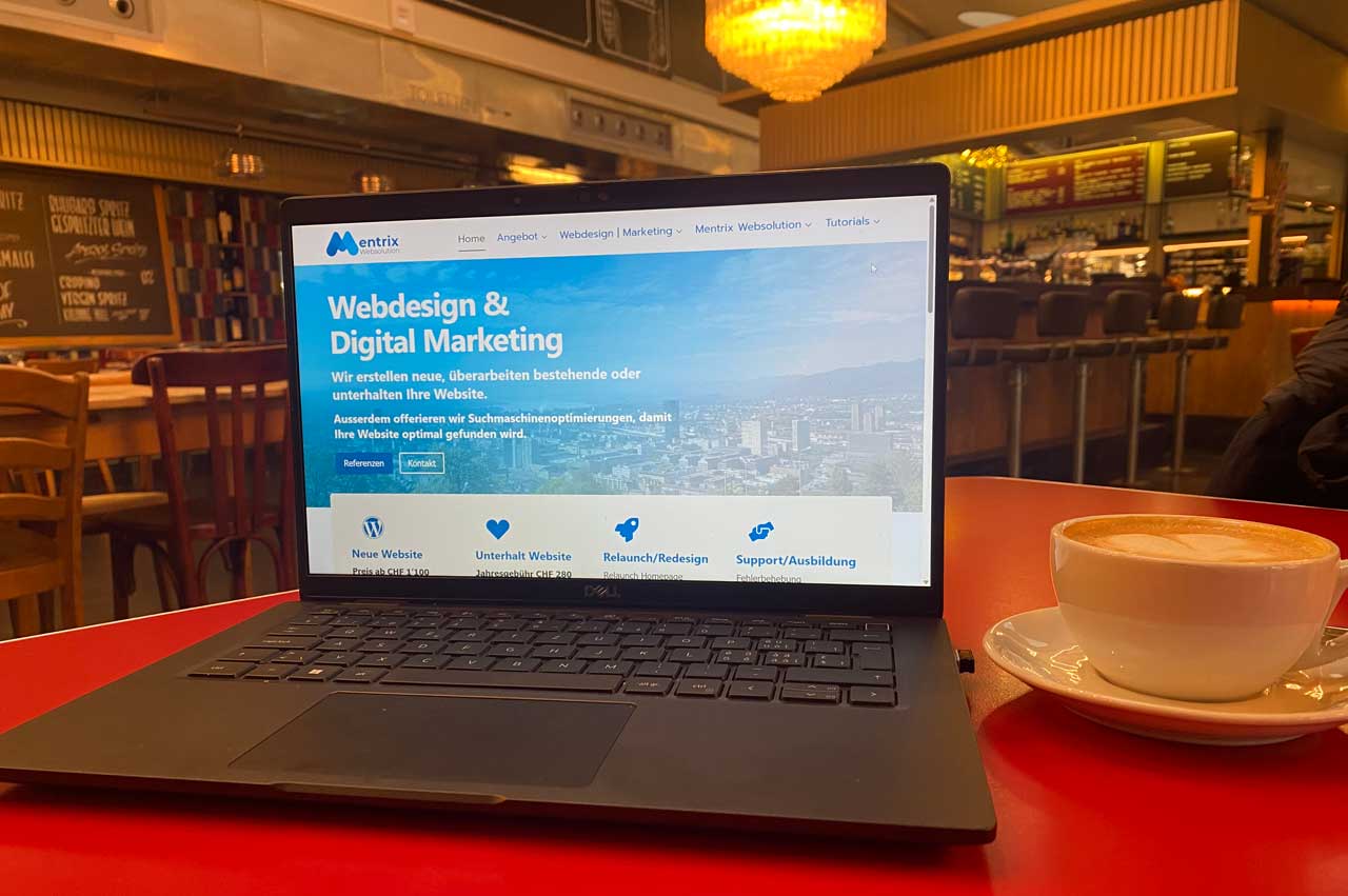 Mentrix Websolution arbeiten im Restaurant Markthalle Viadukt Zürich