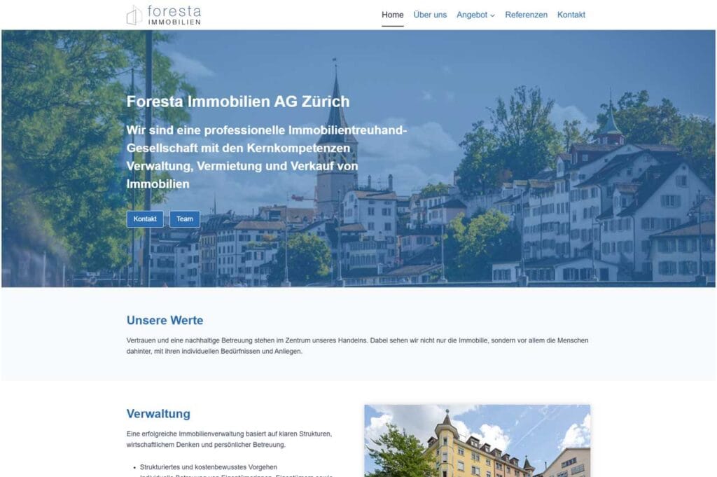 Referenz Webdesign & SEO Foresta Immobilien 2026