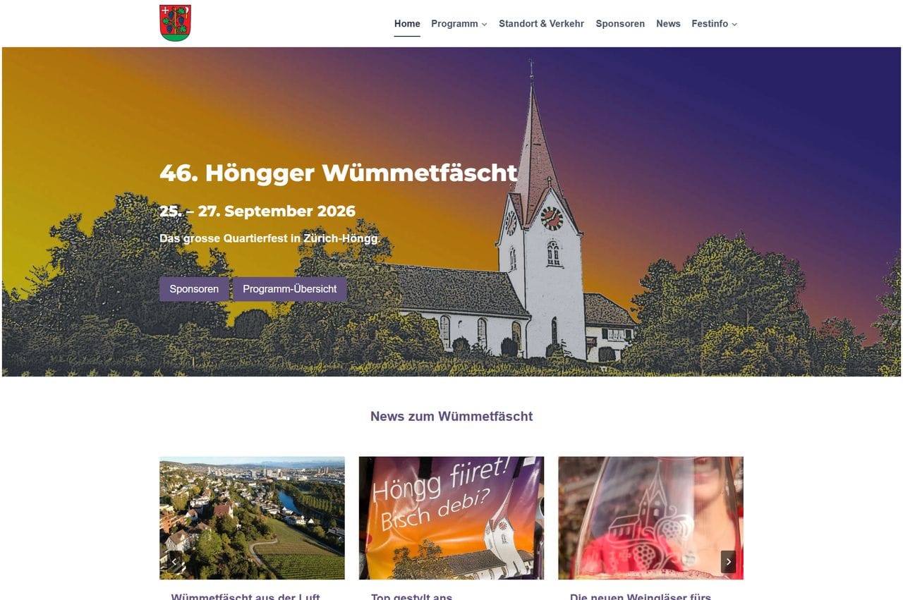 Referenz Website Wümmetfäscht 2026