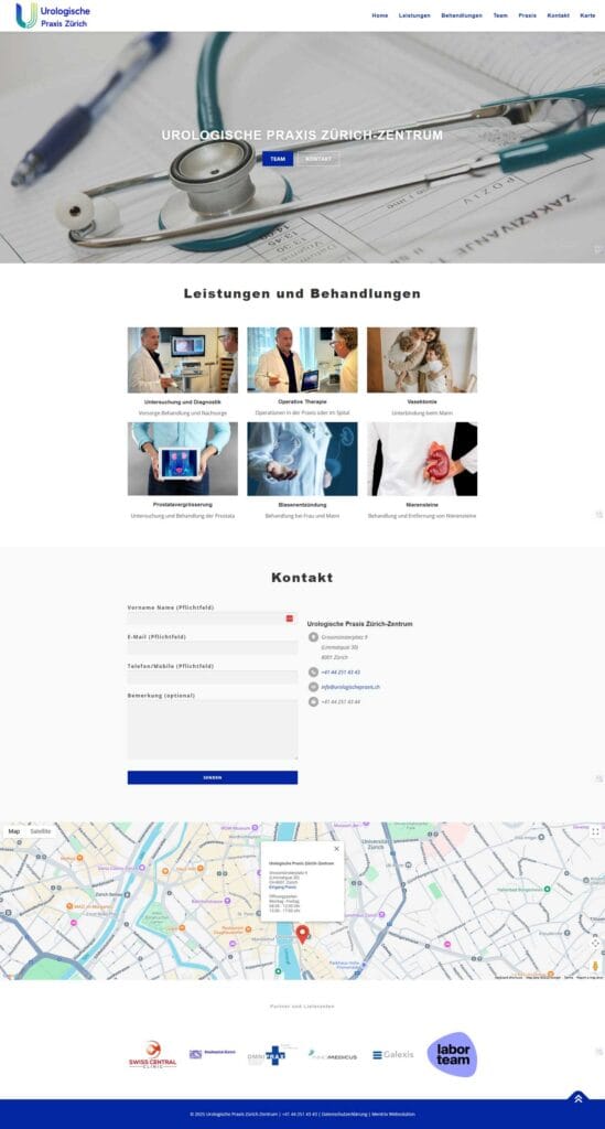Referenz Website Urologische Praxis