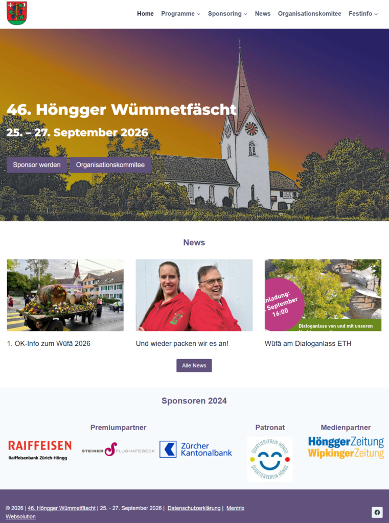 Referenz Website Wümmetfäscht 2026