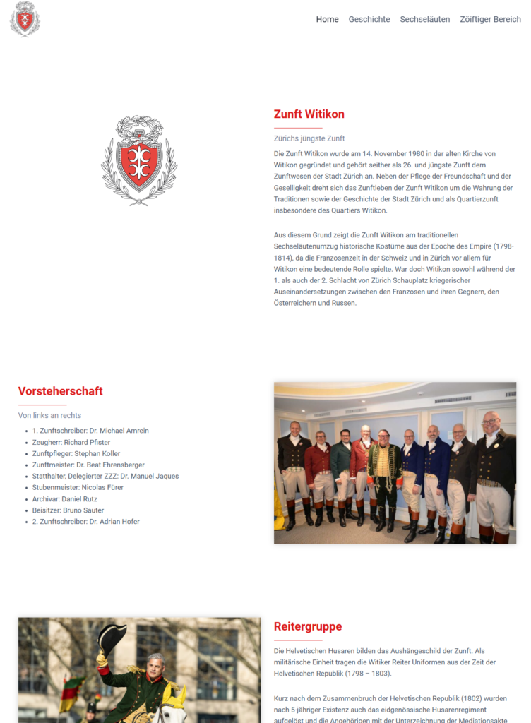 Zunft Witikon Website 2026